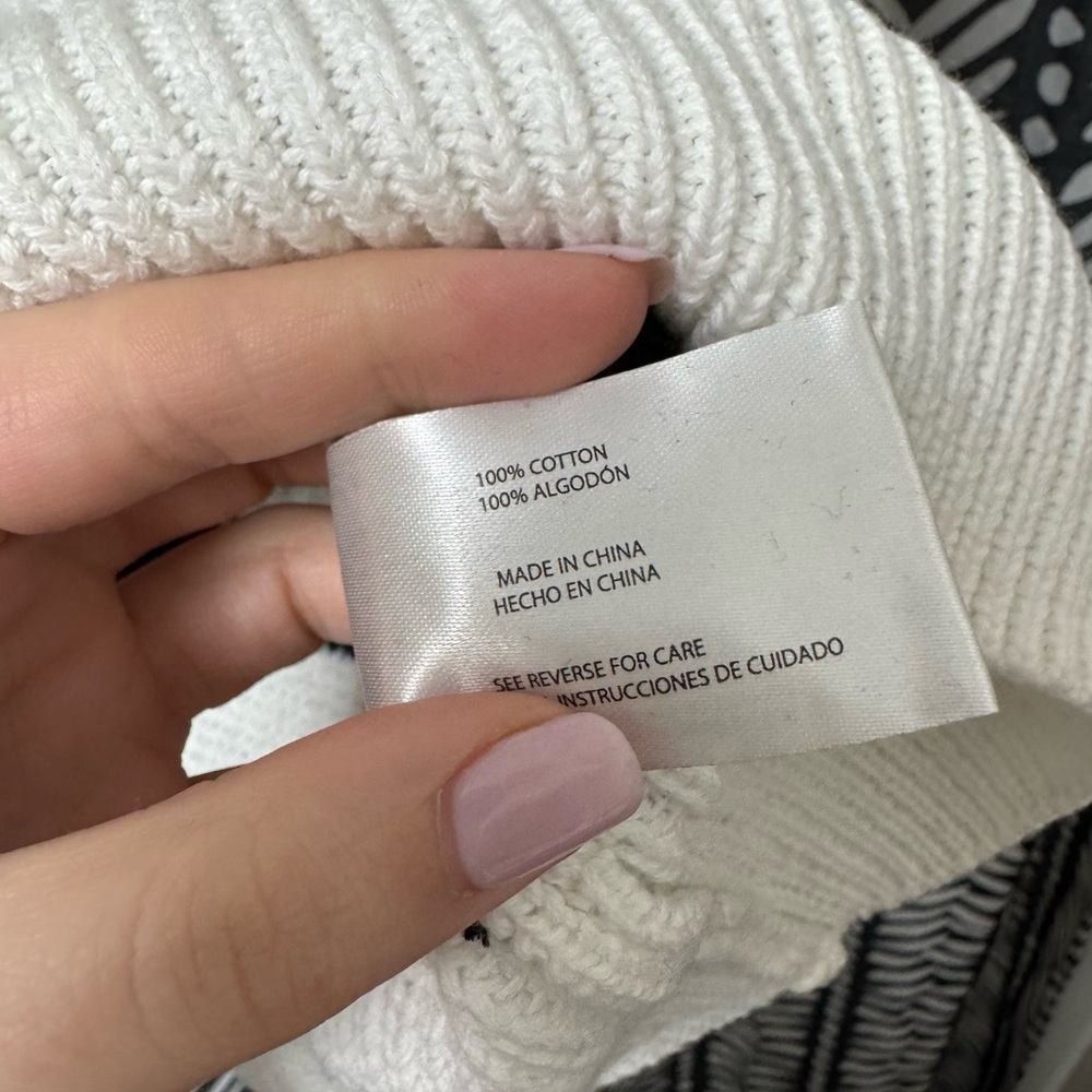 GAP Black and White Striped Crew Neck Sweater - Picture 3 of 5